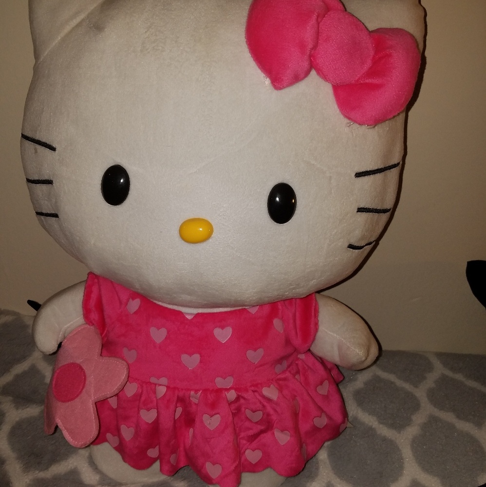Oversized stuffed Hello Kitty